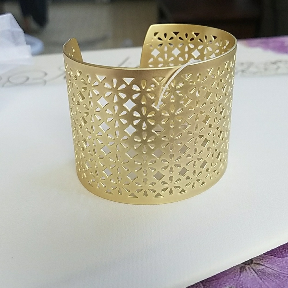 Unique Gold Plated Cuff Bracelet